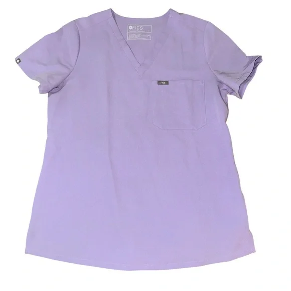 Figs Lavender Dew Catarina One-Pocket Scrub Top (Small) - Picture 2 of 6